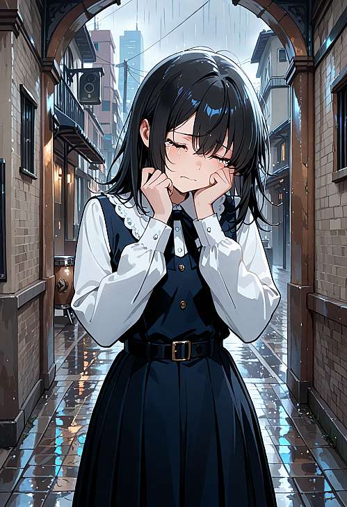 远山夕照